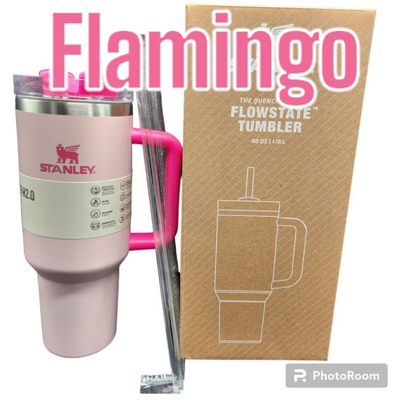 Stanley | Kitchen | Stanley Pink Flamingo Soft Matte Flowstate 4oz Quencher H20 Travel Tumbler ...